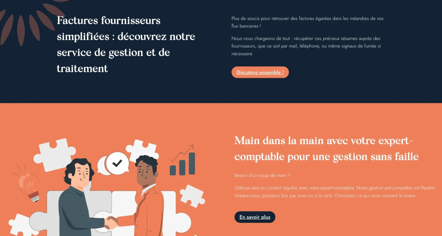 Page Odenya comptabilité et finances