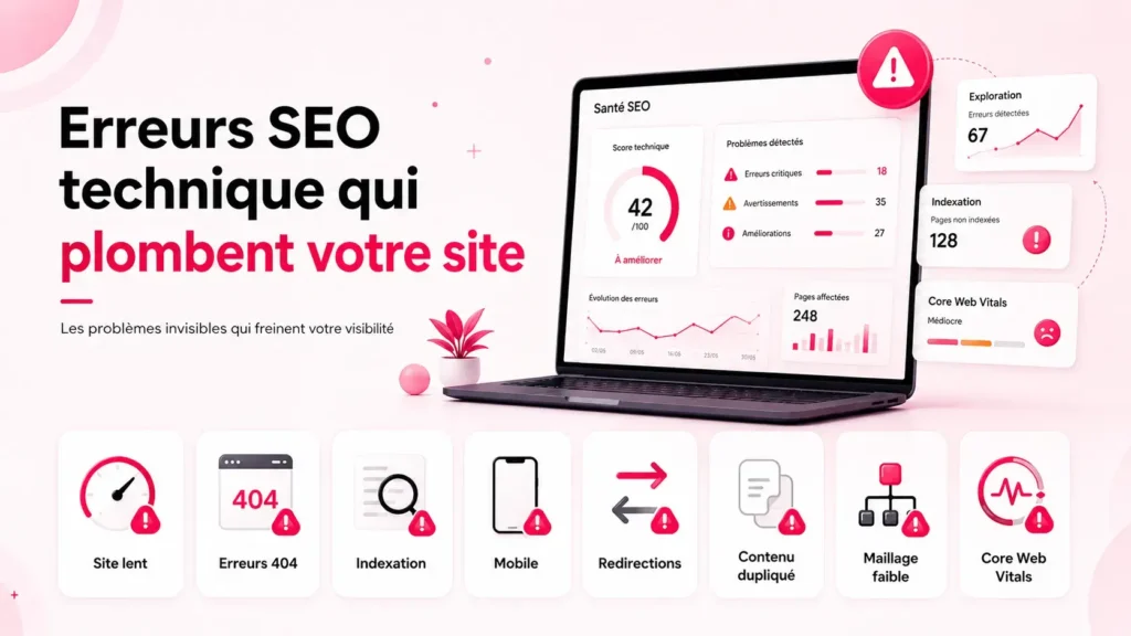 Erreurs SEO technique qui plombent votre site