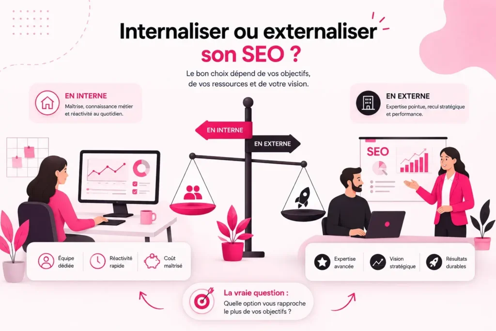 Internaliser ou externaliser son SEO : le guide